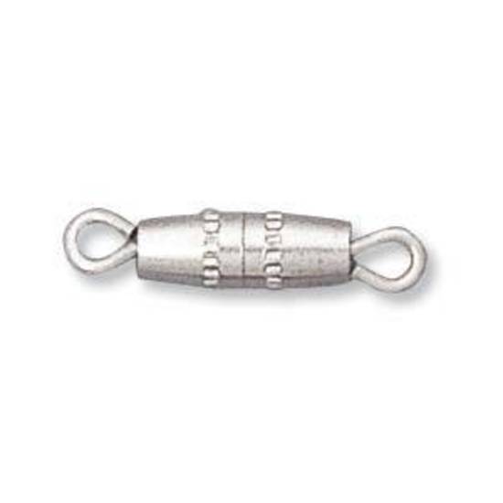 Barrel Clasp, thin antique silver Barrels Clasps Findings The